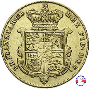 1 sovereign - testa nuda e stemma coronato 1827 (London)