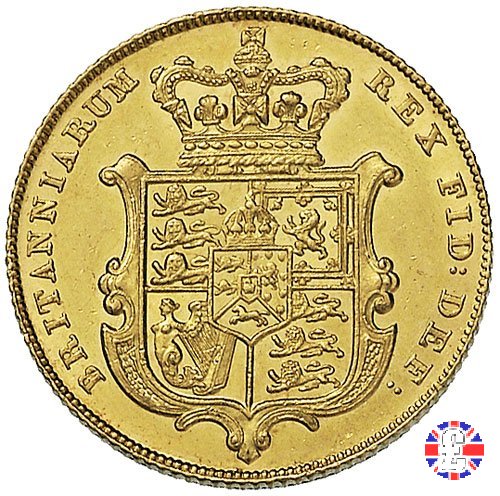 1 sovereign - testa nuda e stemma coronato 1829 (London)