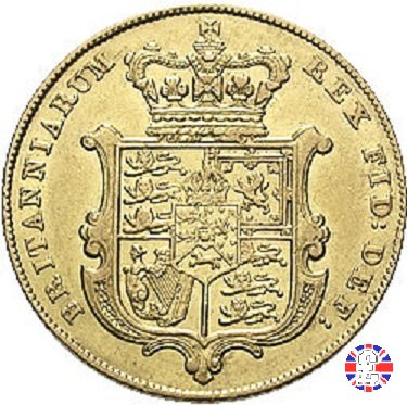 1 sovereign - testa nuda e stemma coronato 1829 (London)