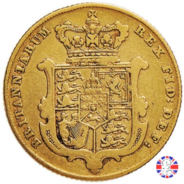 1 sovereign - testa nuda e stemma coronato 1829 (London)