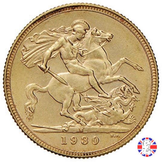 1 sovereign - testa stretta 1930 (Melbourne)