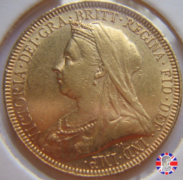 1 sovereign - tipo anziana velata 1893 (London)