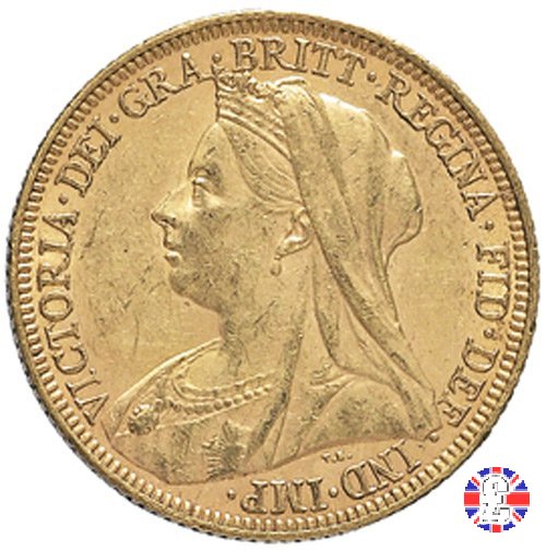 1 sovereign - tipo anziana velata 1895 (Melbourne)