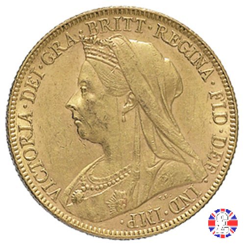 1 sovereign - tipo anziana velata 1896 (London)