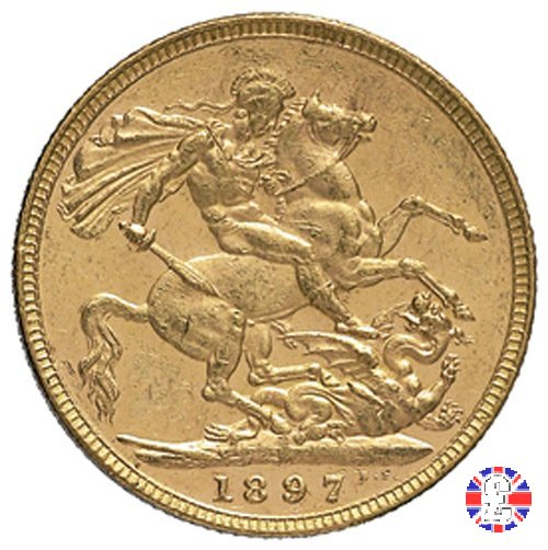 1 sovereign - tipo anziana velata 1897 (Melbourne)