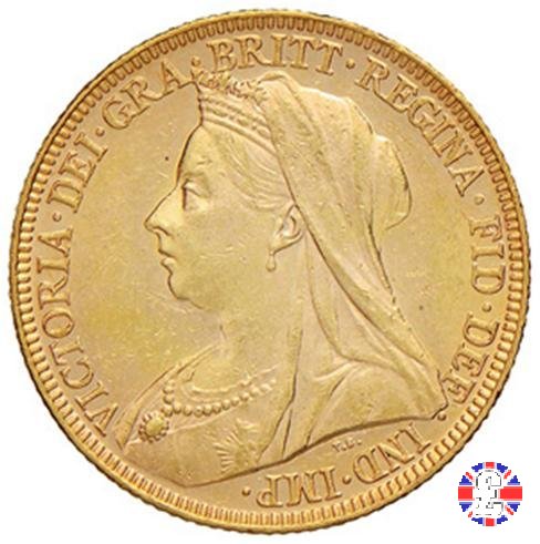 1 sovereign - tipo anziana velata 1897 (Melbourne)