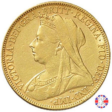 1 sovereign - tipo anziana velata 1898 (Melbourne)