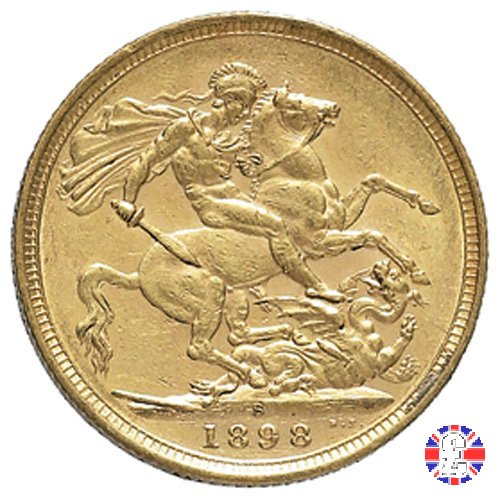 1 sovereign - tipo anziana velata 1898 (Sydney)