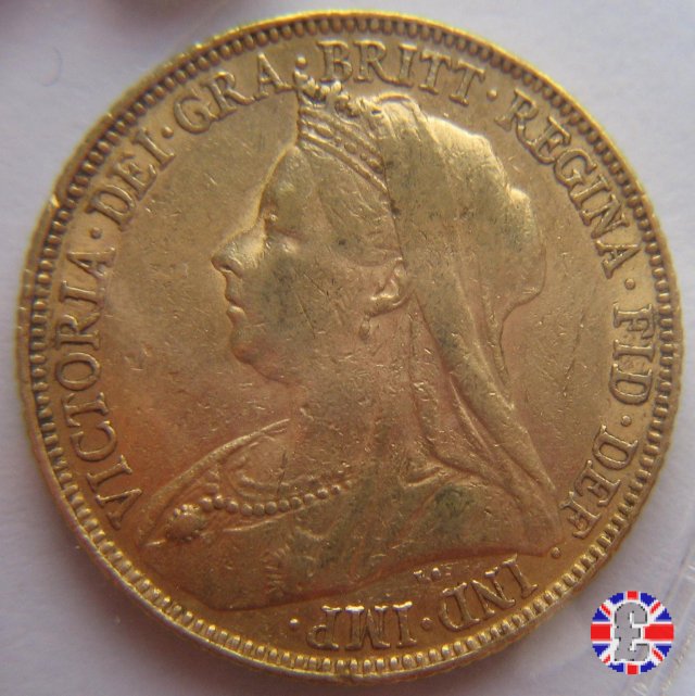 1 sovereign - tipo anziana velata 1899 (London)