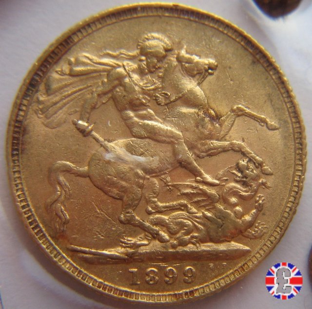 1 sovereign - tipo anziana velata 1899 (London)