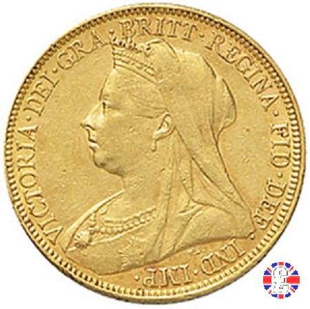 1 sovereign - tipo anziana velata 1900 (Sydney)