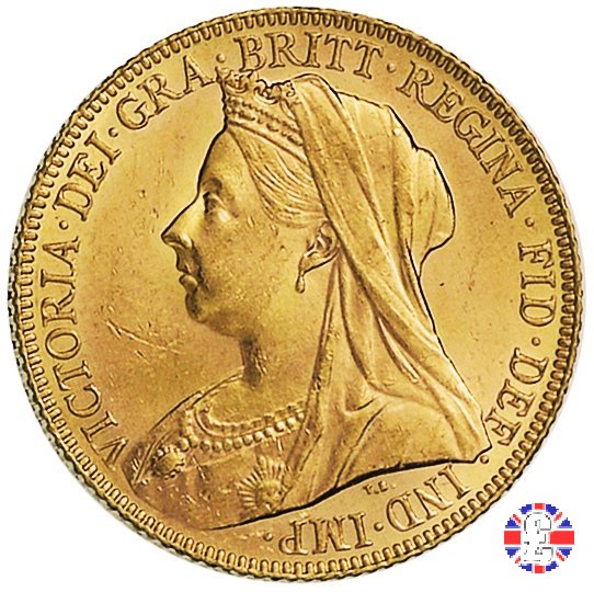 1 sovereign - tipo anziana velata 1900 (London)