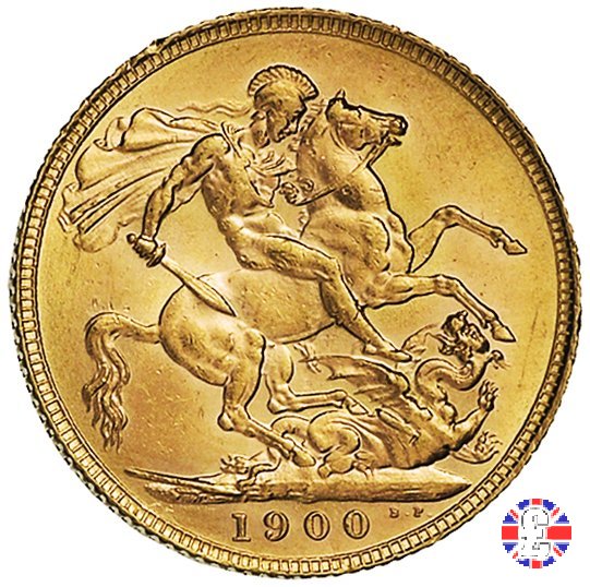 1 sovereign - tipo anziana velata 1900 (London)