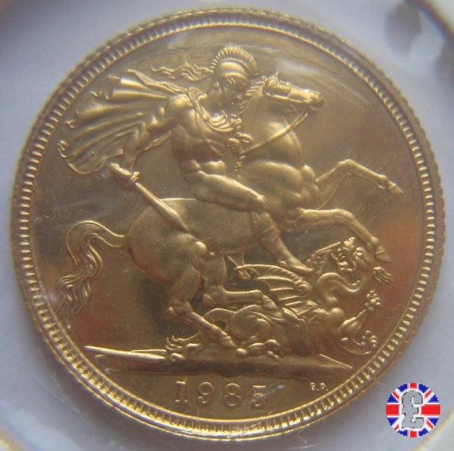 1 sovereign - tipo coronata anziana 1985 (Royal Mint, Llantrisant)