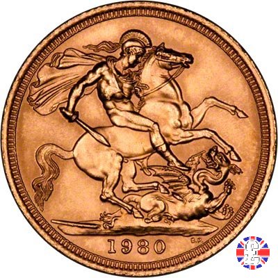1 sovereign - tipo coronata giovane 1980 (Royal Mint, Llantrisant)