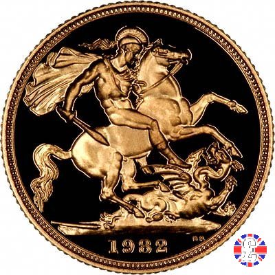 1 sovereign - tipo coronata giovane 1982 (Royal Mint, Llantrisant)