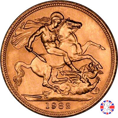 1 sovereign - tipo coronata giovane 1982 (Royal Mint, Llantrisant)