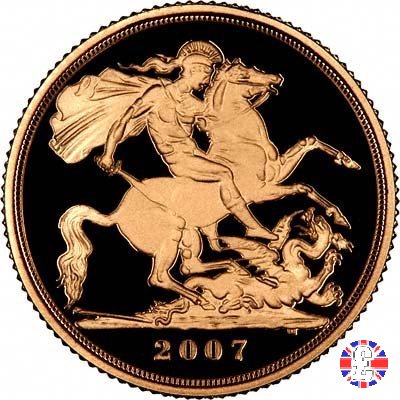 1 sovereign - tipo diadema anziana 2007 (Royal Mint, Llantrisant)