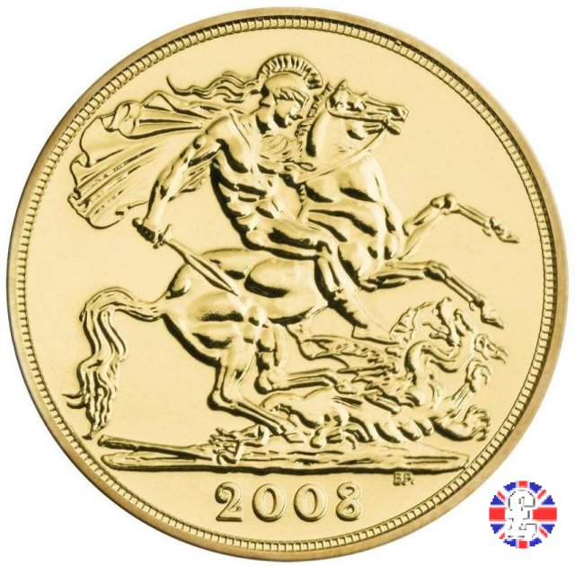 1 sovereign - tipo diadema anziana 2008 (Royal Mint, Llantrisant)