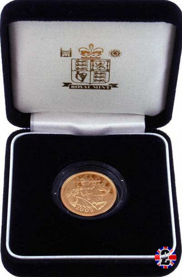 1 sovereign-tipo diadema anziana e nuovo s.giorgio 2005 (Royal Mint, Llantrisant)