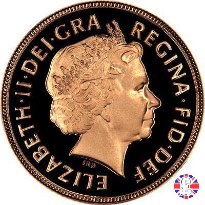 1 sovereign -tipo diadema anziana e scudo coronato 2002 (Royal Mint, Llantrisant)