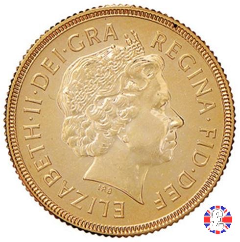 1 sovereign -tipo diadema anziana e scudo coronato 2002 (Royal Mint, Llantrisant)