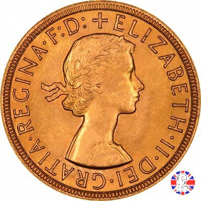 1 sovereign - tipo fiocchetto 1957 (London)