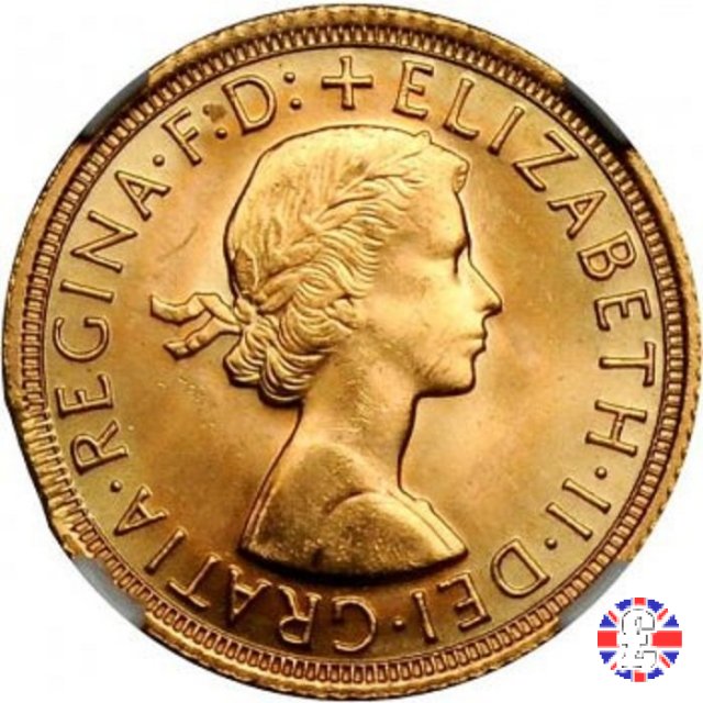 1 sovereign - tipo fiocchetto 1967 (London)