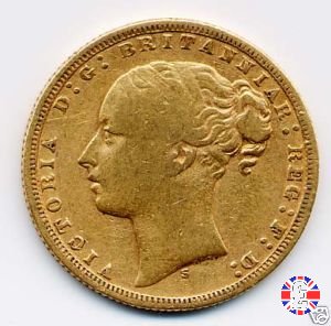 1 sovereign - tipo giovane e san giorgio 1871 (Sydney)