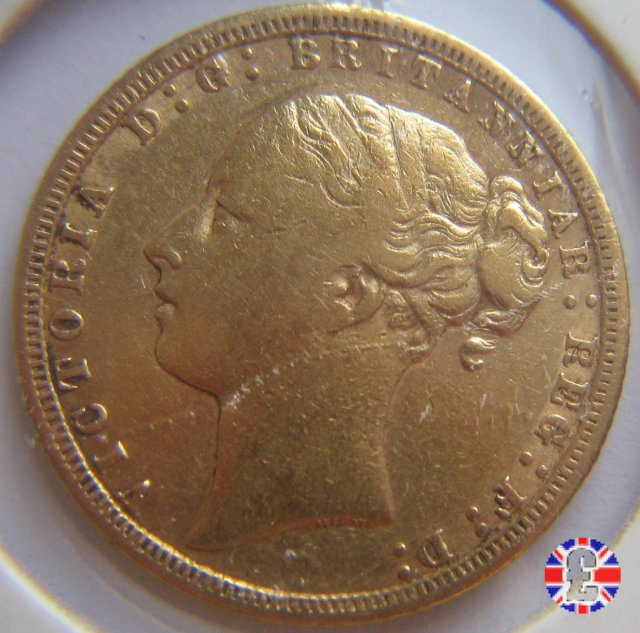 1 sovereign - tipo giovane e san giorgio 1871 (London)