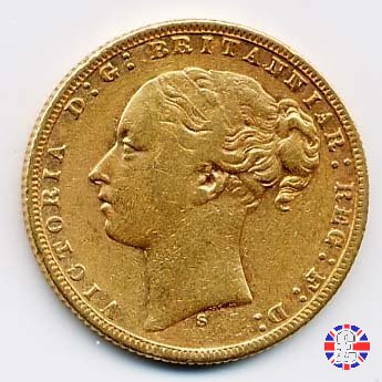 1 sovereign - tipo giovane e san giorgio 1873 (Sydney)