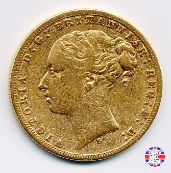 1 sovereign - tipo giovane e san giorgio 1874 (Sydney)