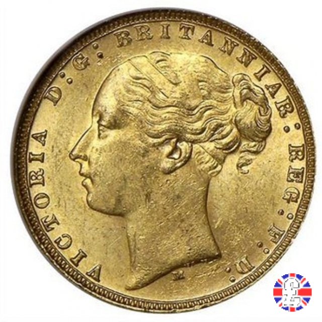 1 sovereign - tipo giovane e san giorgio 1877 (Melbourne)