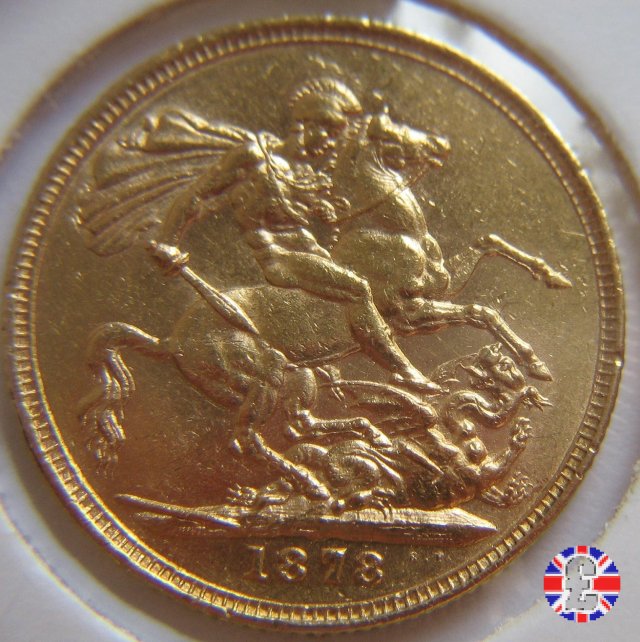 1 sovereign - tipo giovane e san giorgio 1878 (London)