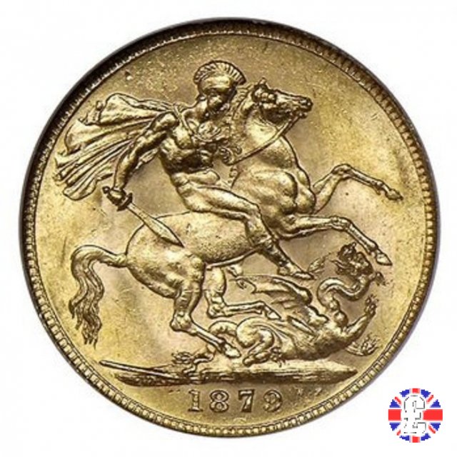 1 sovereign - tipo giovane e san giorgio 1879 (Melbourne)