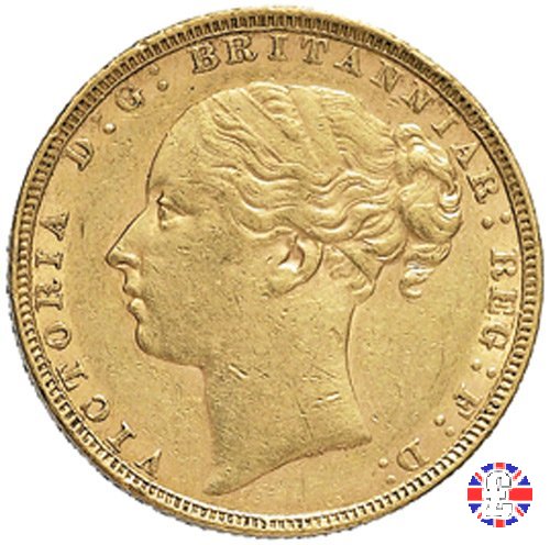 1 sovereign - tipo giovane e san giorgio 1880 (London)