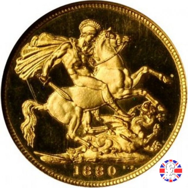 1 sovereign - tipo giovane e san giorgio 1880 (London)