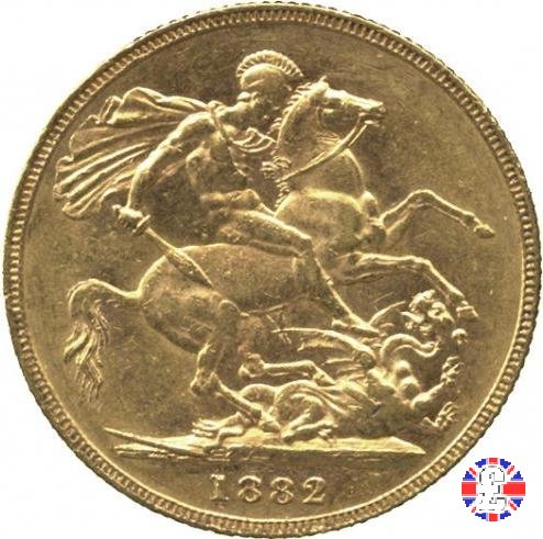 1 sovereign - tipo giovane e san giorgio 1882 (Melbourne)