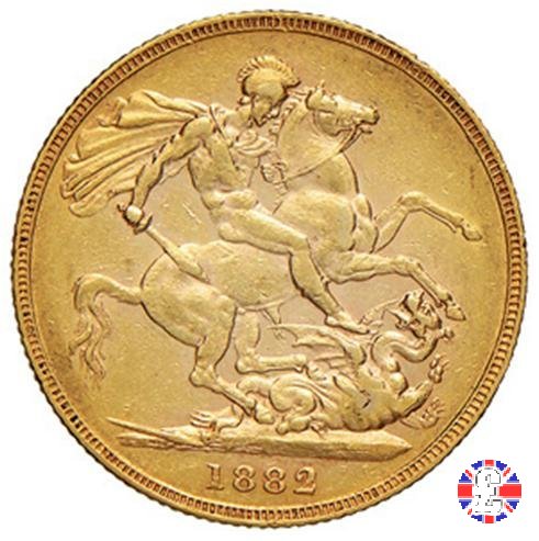 1 sovereign - tipo giovane e san giorgio 1882 (Melbourne)