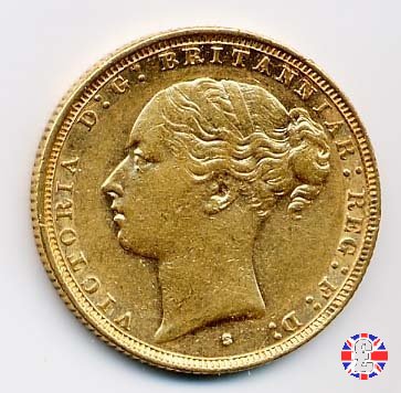 1 sovereign - tipo giovane e san giorgio 1885 (Sydney)