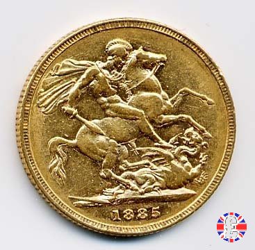 1 sovereign - tipo giovane e san giorgio 1885 (Sydney)