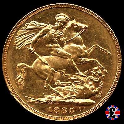 1 sovereign - tipo giovane e san giorgio 1885 (Melbourne)