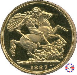 1 sovereign - tipo giubileo 1887 (London)