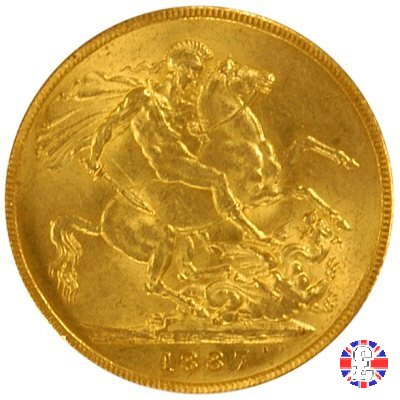 1 sovereign - tipo giubileo 1887 (London)