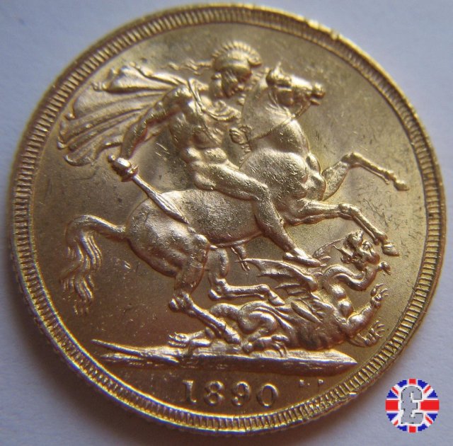 1 sovereign - tipo giubileo 1890 (London)