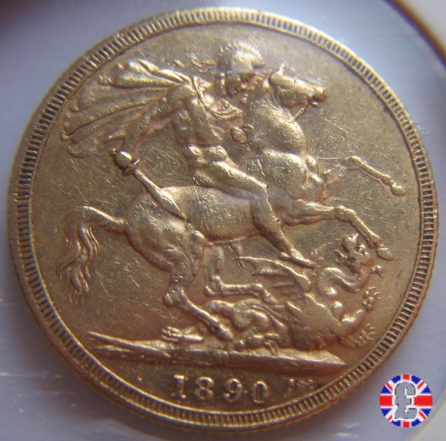 1 sovereign - tipo giubileo 1890 (Melbourne)