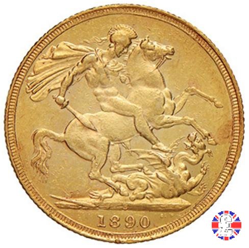 1 sovereign - tipo giubileo 1890 (Sydney)