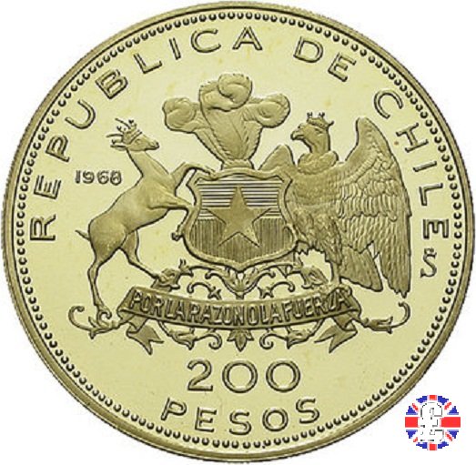 200 pesos 1968 (Santiago)