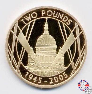 2 pounds - 2005 commemor. cattedrale di St. Paul 2005 (Royal Mint, Llantrisant)