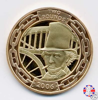 2 pounds - 2006 commemorativa I. K. Brunel 2006 (Royal Mint, Llantrisant)